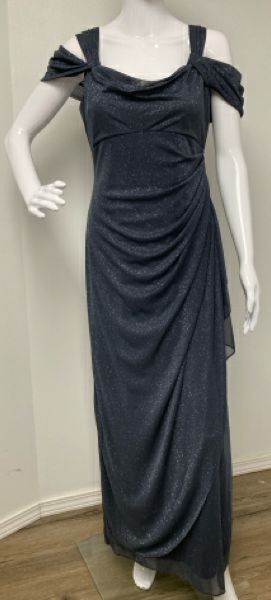 Women's Size 6P Alex Evenings Charcoal Dress