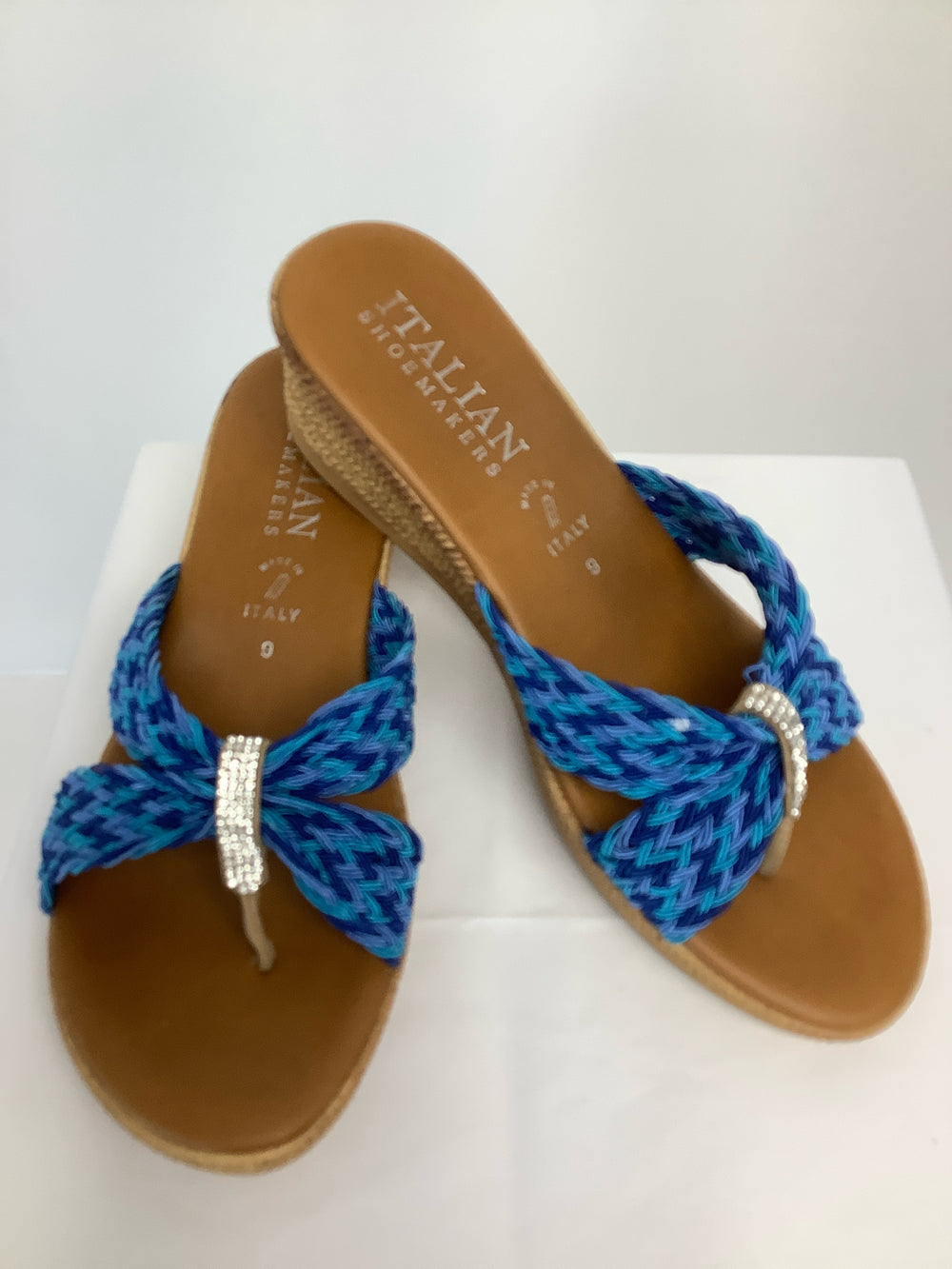 Italian Shoemakers Blue Sandal Women Size 9 Women's Shoes